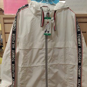 Tommy Hilfiger Ladies Windbreaker Rain Jacket Coat (LIGHT STAIN)